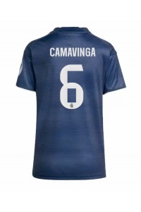 Real Madrid Eduardo Camavinga #6 Jalkapallovaatteet Naisten Vieraspaita 2025-26 Lyhythihainen